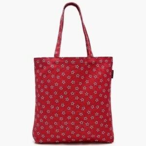 NWOT JCrew Canvas Tote Bag w/ Red Stars print